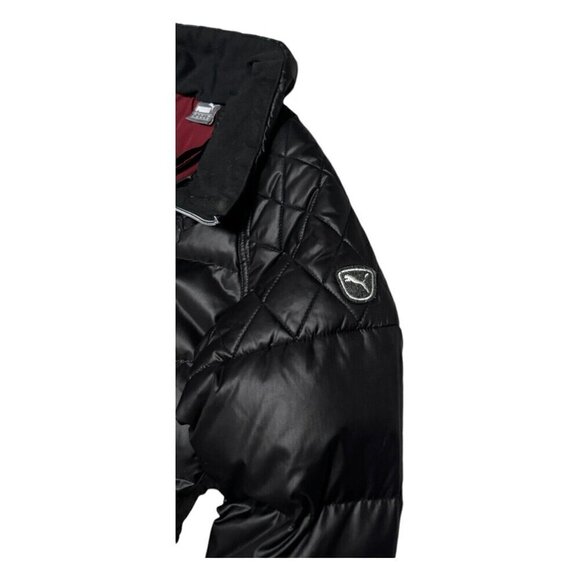 PUMA DOWN FILL Black Winter Puffer Parka Jacket Coat Womens Small - Picture 4 of 5